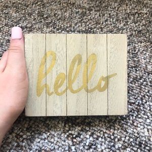 Hello sign